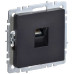 BRITE Розетка компьютерная RJ45 кат.5E РК10-БрЧ черный IEK