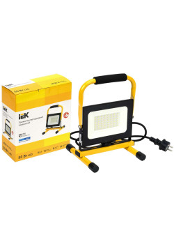 Прожектор светодиодный СДО 06-50П переносной 6500К IP65 черный IEK