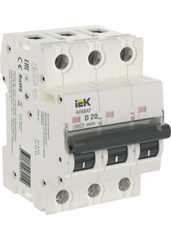ARMAT Автоматический выключатель M06N 3P D 20А IEK