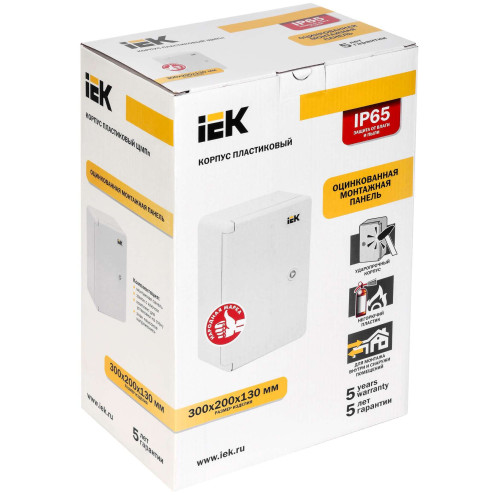 Корпус пластиковый ЩМПп 300х200х130мм УХЛ1 IP65 IEK