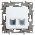 ETIKA Розетка двойная RJ11+RJ45 кат.5E UTP белый