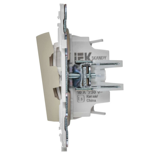 SKANDY Выключатель 2-клавишный с индикацией 10А SK-V09B бежевый IEK
