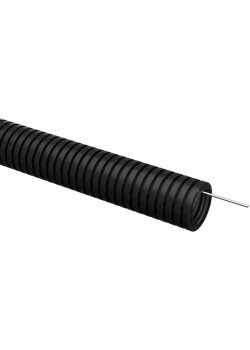 ELASTA Труба гофрированная ПВХ d=32мм с зондом черная (25м) IEK