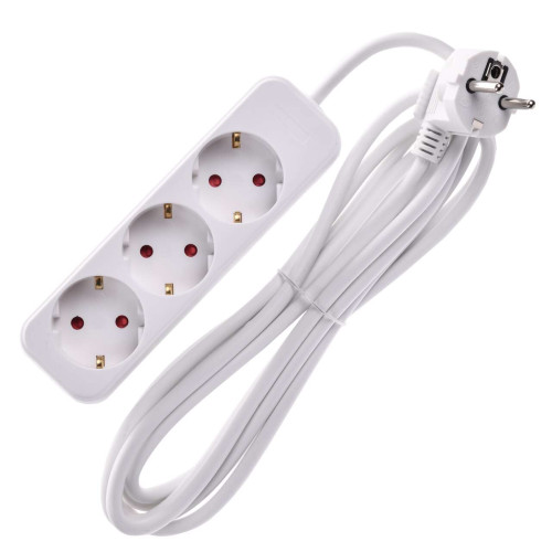 UMA Удлинитель У03 3 места 2P+PE 3м 3х1мм2 10А белый IEK UMA Удлинитель У03 3 места 2P+PE 3м 3х1мм2 10А белый IEK