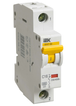 Автоматический выключатель ВА47-60 1Р 16А 6кА С IEK