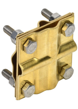 Зажим заземления крестообразный полоса/пруток-полоса/пруток латунь IEK