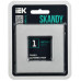 SKANDY Рамка 1-местная SK-F31S металл серебряный IEK