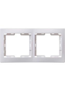 KVARTA Рамка 2-местная вертикальная РВ-2-КБ белый IEK
