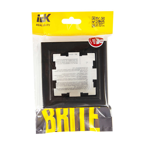 BRITE Рамка 1-местная IP44 РУ-1-БрЧ-44 черный IEK