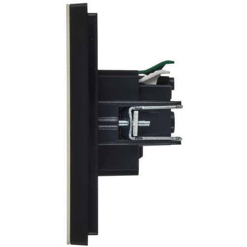 FORTE&PIANO Розетка 1-местная с заземлением с защитными шторками безвинтовое крепление 16А FP813M металл серый сланец IEK FORTE&PIANO Розетка 1-местная с заземлением с защитными шторками безвинтовое крепление 16А FP813M металл серый сланец IEK