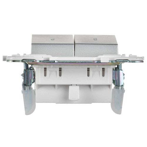 SKANDY Выключатель 2-клавишный с индикацией 10А SK-V09S серебряный IEK SKANDY Выключатель 2-клавишный с индикацией 10А SK-V09S серебряный IEK