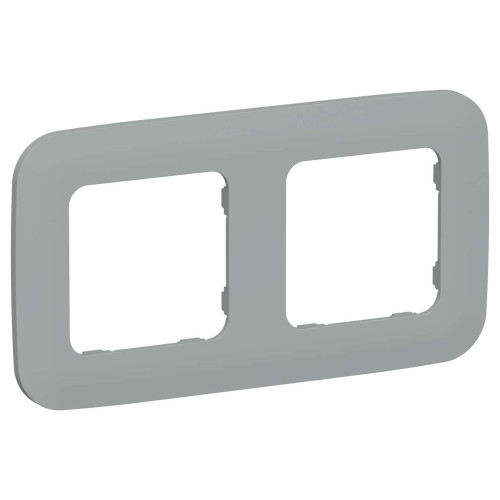 FLITE Рамка 2-местная РУ-2-А-ФлС серый IEK