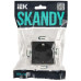 SKANDY Розетка с заземлением с защитными шторками 16А SK-R04G графит IEK