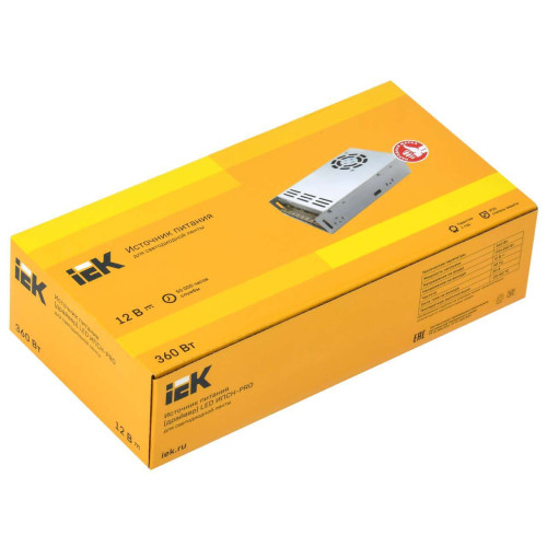 Драйвер LED ИПСН-PRO 360Вт 12В блок-клеммы IP20 IEK