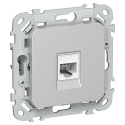 FLITE Розетка компьютерная RJ45 категория 5Е UTP РК5е-1-0-ФлА алюминий IEK