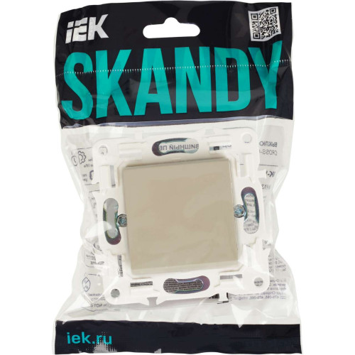 SKANDY Выключатель 1-клавишный перекрестный 10А SK-V03B бежевый IEK