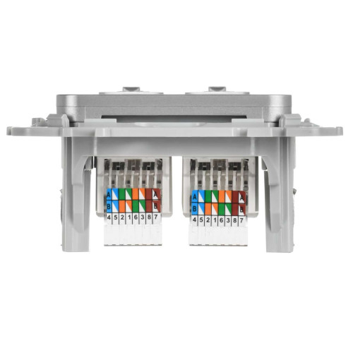 FLITE Розетка 2-местная компьютерная RJ45 категория 5Е UTP РК5е-2-0-ФлА алюминий IEK FLITE Розетка 2-местная компьютерная RJ45 категория 5Е UTP РК5е-2-0-ФлА алюминий IEK