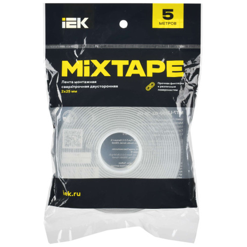 MIXTAPE PRO Лента монтажная сверхпрочная двусторонняя 2х25мм 5м IEK