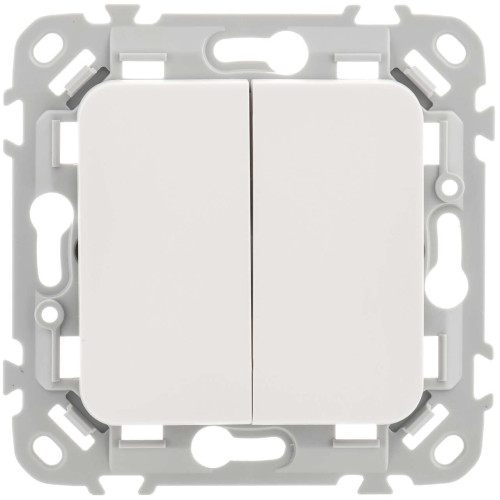 FLITE Выключатель 2-клавишный 10А ВС12-1-0-ФлЖ жемчуг IEK
