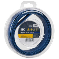 Трубка термоусадочная ТТУ нг-LS 12/6 синяя (2м/упак) IEK