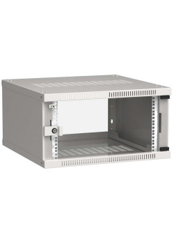 ITK Шкаф настенный LINEA WE 6U 600х600мм дверь стекло серый