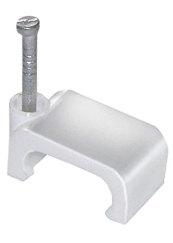 Скоба 12мм плоская пластиковая (20шт) IEK