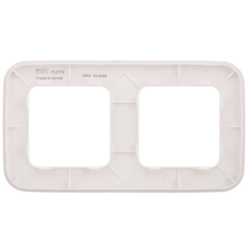 FLITE Рамка 2-местная РУ-2-А-ФлЖ жемчуг IEK