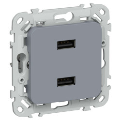 FLITE Розетка USB A+A 3,1А РЮ-2-ФлМ маренго IEK