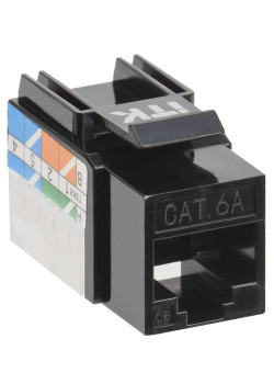 ITK Модуль Keystone Jack кат.6A UTP 110 IDC 90град чёрный