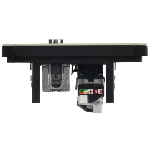 FORTE&PIANO Розетка двойная TV+RJ45 кат.5E FP836M металл серый сланец IEK