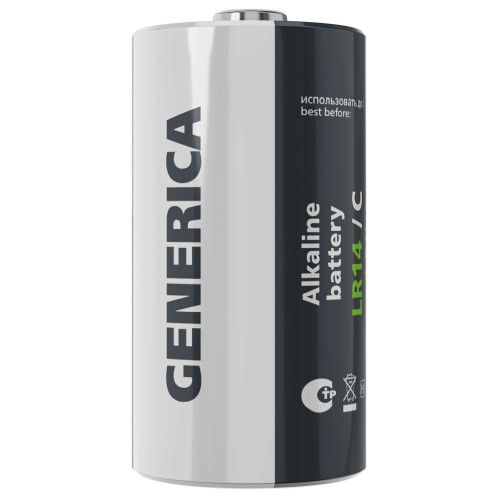 Батарейка щелочная Alkaline LR14/C (2шт/блистер) GENERICA