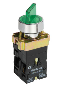 Переключатель LAY5-BK2365 2 положения зеленый NO+NC IEK