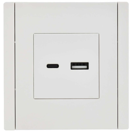 FORTE&PIANO Розетка USB A+C 3,1А FP250 белый IEK