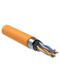 ITK Витая пара F/UTP кат.6 4х2х23AWG solid LSZH нг(А)-HF оранжевый (305м)
