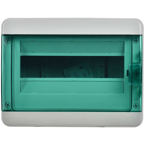 TEKFOR Корпус пластиковый КМПн-12 IP65 зеленая прозрачная дверь IEK