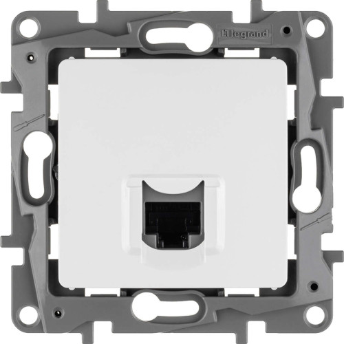 ETIKA Розетка компьютерная RJ45 категория 5Е UTP белый
