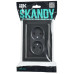 SKANDY Розетка 2-местная без заземления без защитных шторок для плоской вилки 10А SK-R03Bl стекло черный IEK