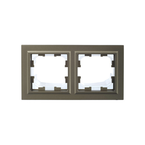 BRITE Рамка 2-местная IP44 РУ-2-БрШ-44 шампань IEK