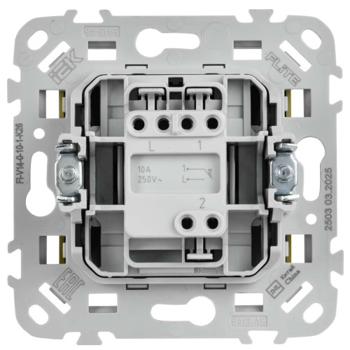 FLITE Выключатель 1-клавишный кнопочный 10А ВС11-2-0-ФлО оливковый IEK