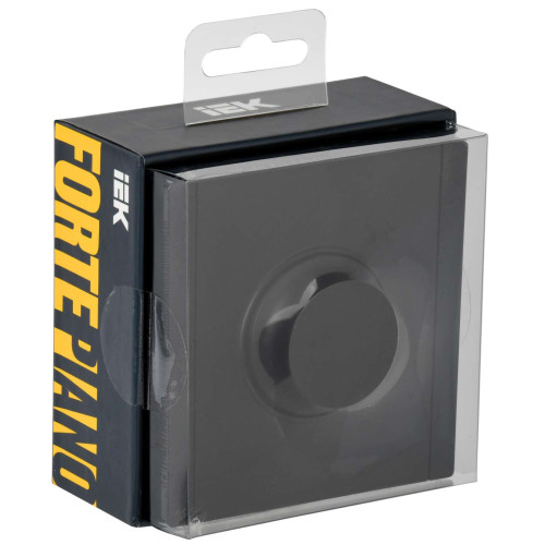 FORTE&PIANO Светорегулятор поворотно-нажимной 600Вт FP154 черный IEK FORTE&PIANO Светорегулятор поворотно-нажимной 600Вт FP154 черный IEK