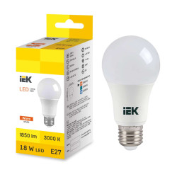 LED Bulb A65 18W 3000K E27 IEK