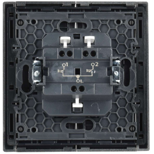 FORTE&PIANO Выключатель жалюзи 10А FP511 сталь IEK