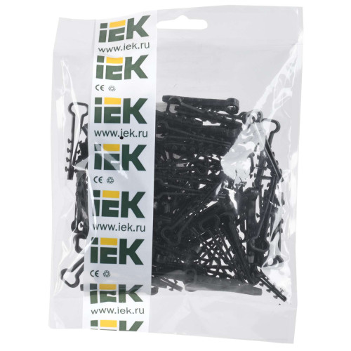 Дюбель хомут 5х8мм нейлон черный (100шт) IEK
