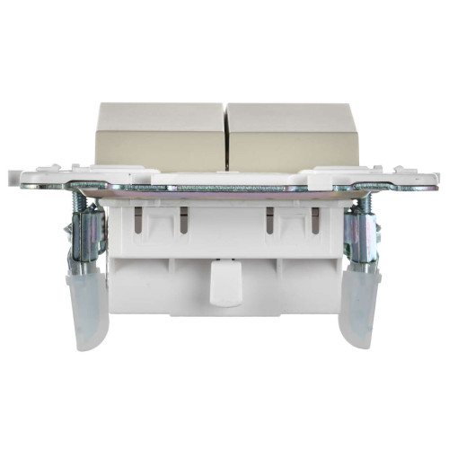 SKANDY Выключатель 2-клавишный 10А SK-V04B бежевый IEK