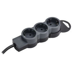 STANDARD Удлинитель У03 3 места 2P+PE 1,5м 3х1,5мм2 16А черный IEK