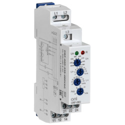 Реле контроля фаз ORF-06D 3 фазы 2 контакта 220-460В AC ONI