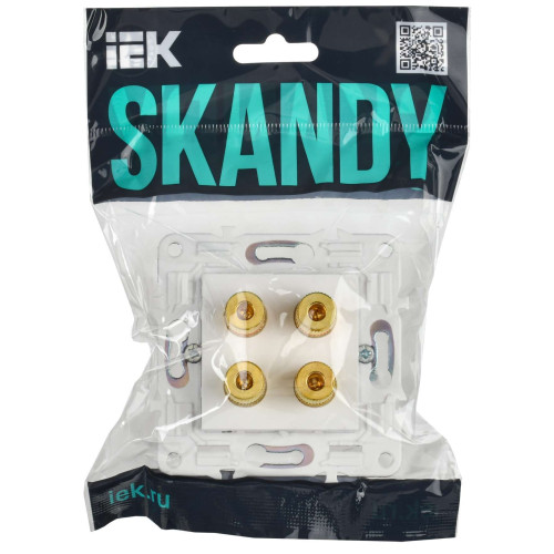 SKANDY Аудиорозетка 4-местная SK-A01W арктический белый IEK