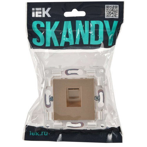 SKANDY Розетка компьютерная RJ45 кат.6 SK-K02Sa песочный IEK
