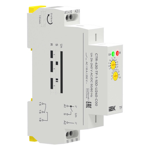 Реле задержки выключения TF 1 контакт 24-240В AC/DC IEK