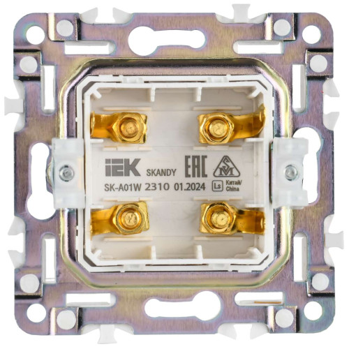 SKANDY Аудиорозетка 4-местная SK-A01W арктический белый IEK